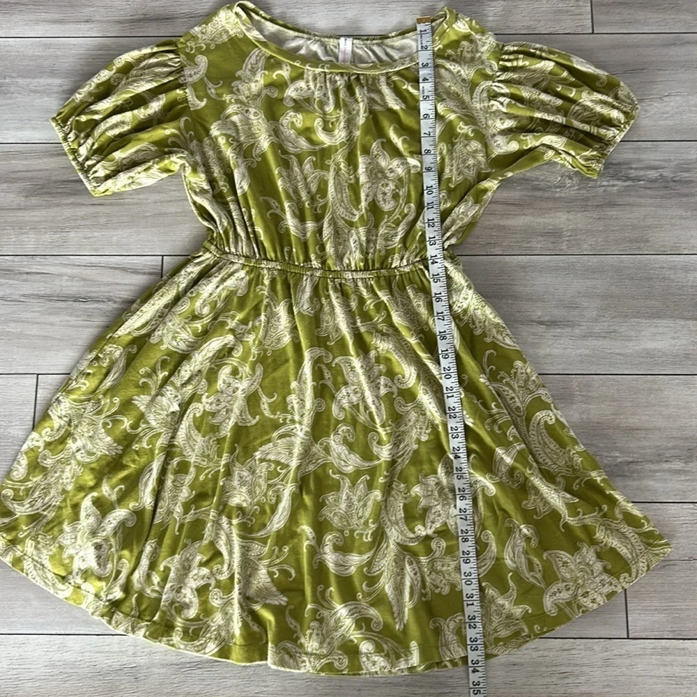 Anthropologie Daily Practice size small green paisley dress